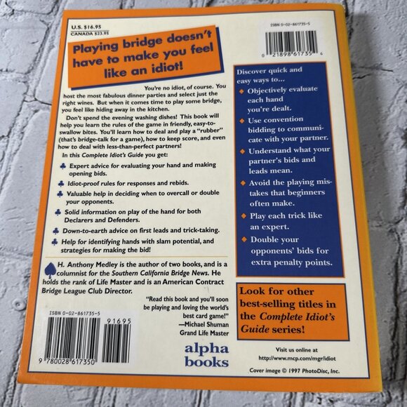 3 BRIDGE Card Game Books Bridge For Dummies Complete Idiot Guide Winning Bridge - Picture 16 of 16